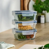 ظرف نگهدارنده غذا با در، مربعی/شیشه‌ای، ۶۰۰ میلی‌لیتر ایکیا مدل IKEA 365+