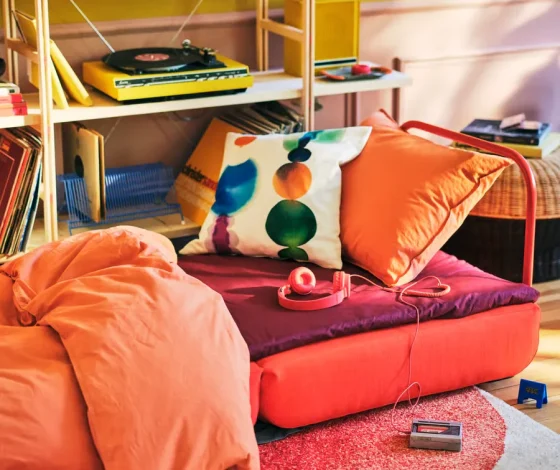 صندلی تخت‌خواب‌شو، نارنجی روشن Skiftebo ایکیا مدل IKEA PS 2026